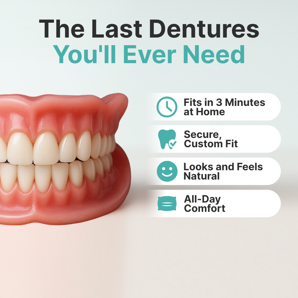Ends Today: 80% OFF! Eatabide™ Custom-Fit Full Functional DenturesMake you more confident